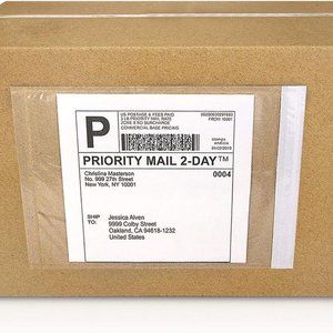 NIP (25) 7.5X5.5" Self Adhesive Shipping Label Pouches